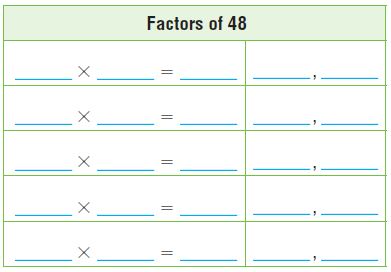 Go Math Grade 4 Answer Key Homework Fl Chapter 5 Factors Multiples