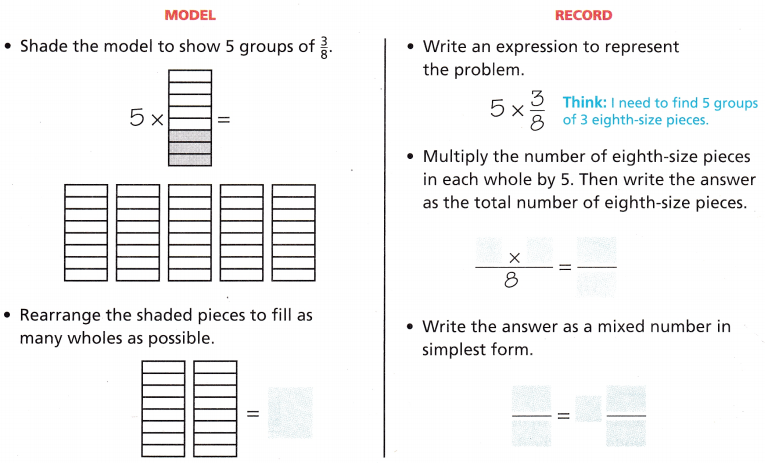 Texas Go Math Grade 5 Lesson 6.3 Answer Key Fraction and Whole-Number ...